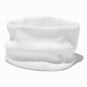Claire's White Flat Ribbed Headwrap / Headband, Women’s